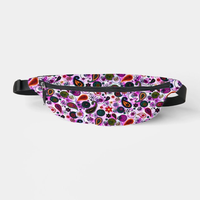 Cute colorful paisley patterns fanny pack (Front)