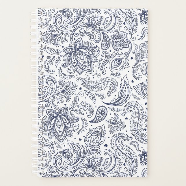 Cute colorful paisley patterns planner (Front)