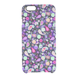 Cute colorful paisley patterns clear iPhone 6/6S case