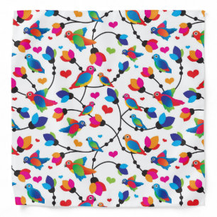 cute colorful parrot bird bandana
