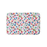 cute colorful parrot bird bathroom mat