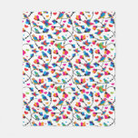 cute colorful parrot bird fleece blanket