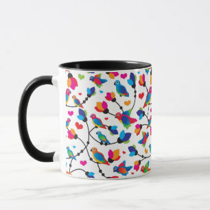 cute colorful parrot bird mug