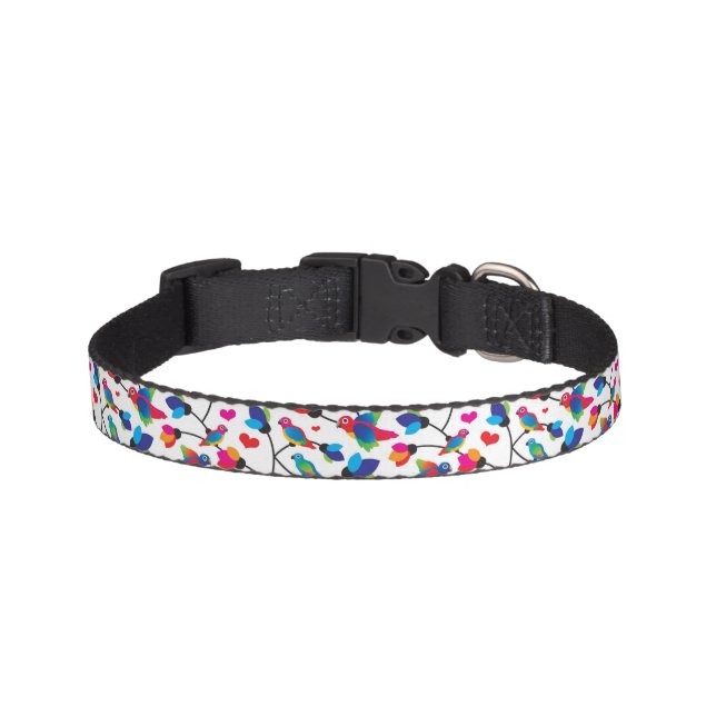 cute colorful parrot bird pet collar (Front)