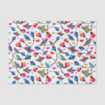 cute colorful parrot bird tissue paper