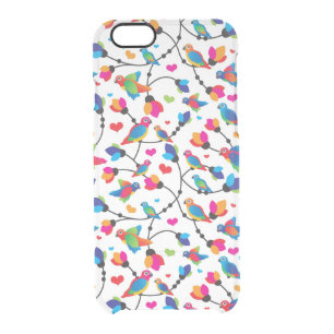 cute colorful parrot bird clear iPhone 6/6S case