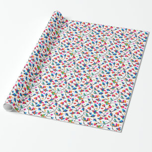cute colorful parrot bird wrapping paper
