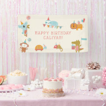 Cute & Colorful Party Animals Kids Birthday Party