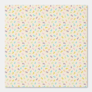 Cute Colorful Pastel Bunny Rabbit Pattern Wallpaper