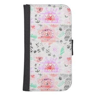 Cute colorful pastel floral aztec