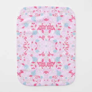 Cute colorful pastel floral pattern baby burp cloth