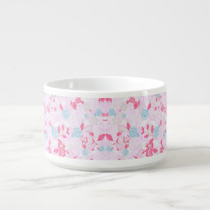 Cute colorful pastel floral pattern bowl