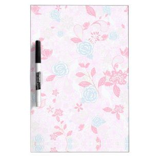 Cute colorful pastel floral pattern dry erase board