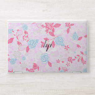 Cute colorful pastel floral pattern HP laptop skin
