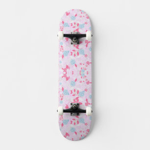 Cute colorful pastel floral pattern Low-Top sneake Skateboard