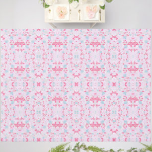 Cute colorful pastel floral pattern outdoor rug