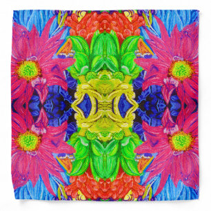Cute colorful pastel flowers bandana
