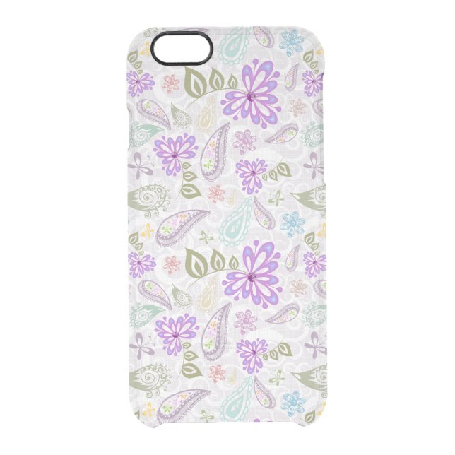 Cute colorful pastel paisley patterns uncommon iPhone case (Back)