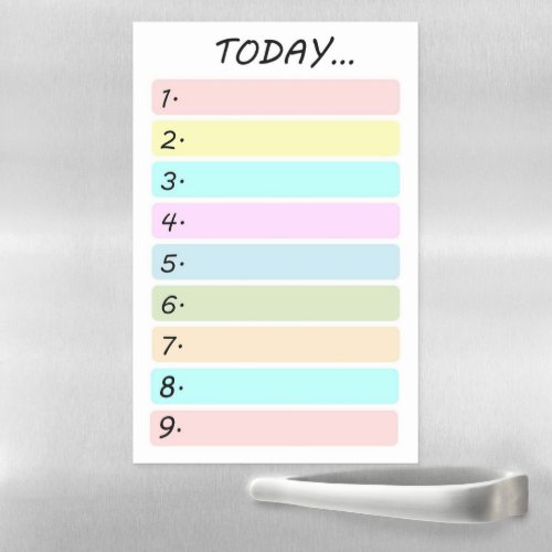 Cute Colorful Pastel Simple To Do List Magnetic Dry Erase Sheet