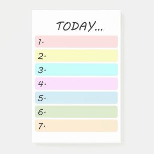 Cute Colorful Pastel Simple To Do List Post-it Notes