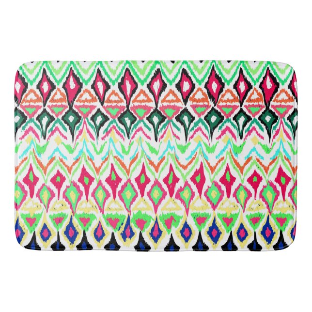 Cute colorful pattern bath mat (Front)