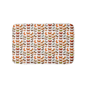 Cute Colorful Pattern Butterflies Bath Mat