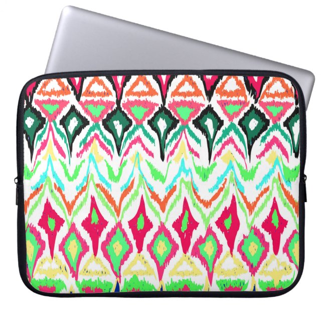 Cute colorful pattern laptop sleeve (Front)