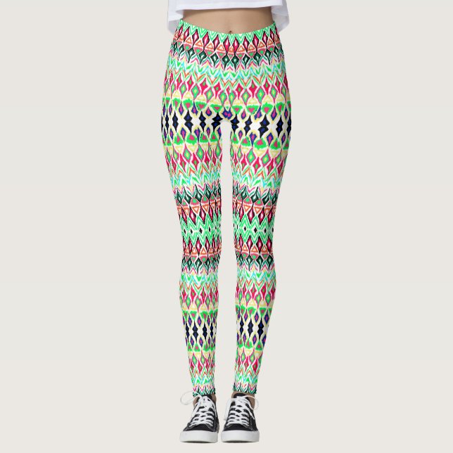 Cute colorful pattern leggings (Front)