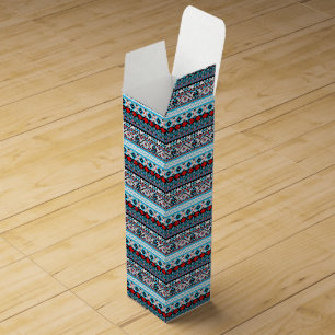 Cute colorful patterns wine box