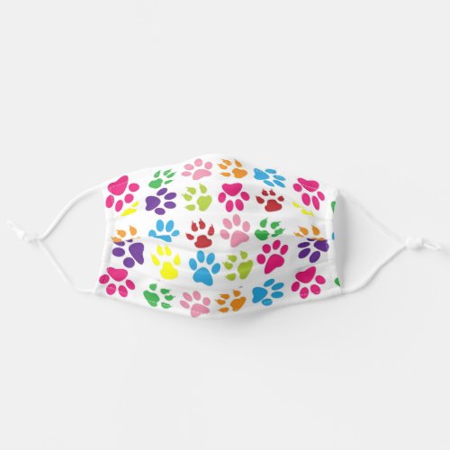 Cute Colorful Pet Print pattern Adult Cloth Face Mask