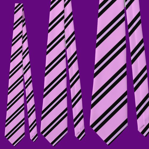 Cute Colorful Pink Stripes Pattern          Neck Tie