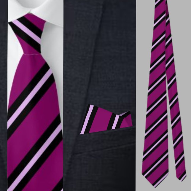 Cute Colorful Pink Stripes Pattern          Neck Tie (Creator Uploaded)