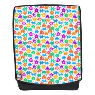 Cute colorful pixelated monsters patterns