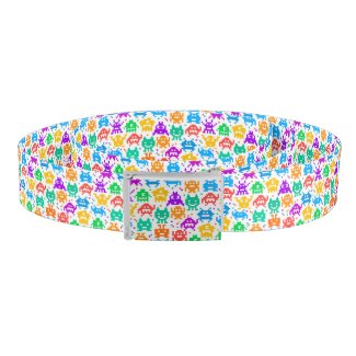 Cute colorful pixelated monsters patterns