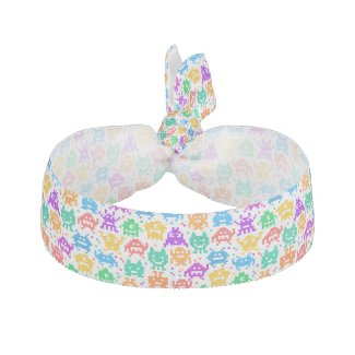 Cute colorful pixelated monsters patterns