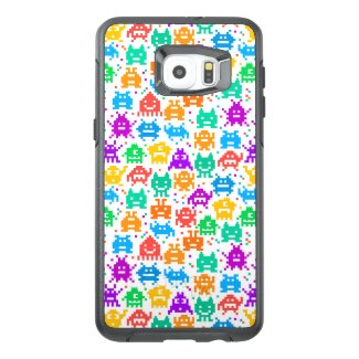 Cute colorful pixelated monsters patterns