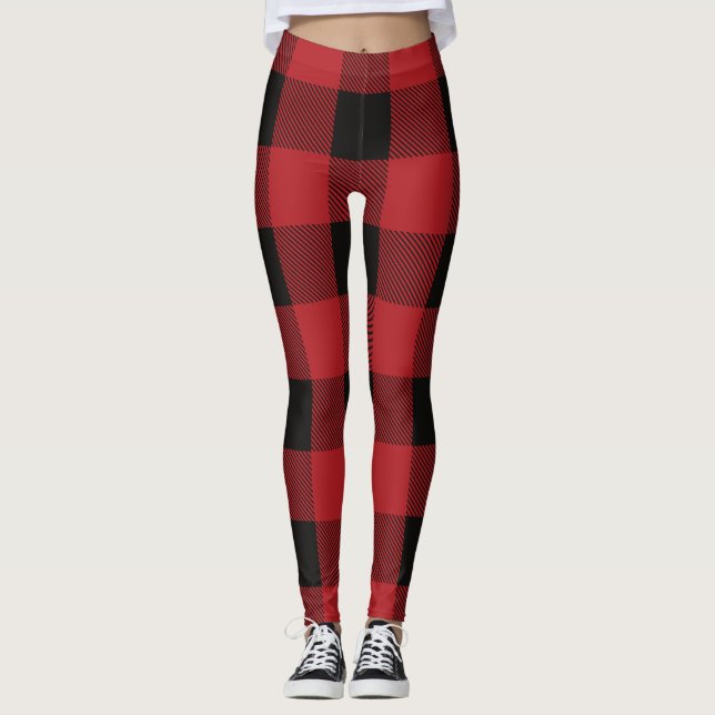 Cute Colorful Plaid Leggings (Front)