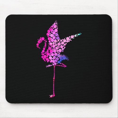 Cute Colorful Polka Dot Flamingo Lover Internation Mouse Pad