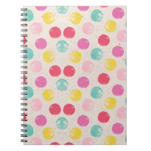 Cute Colorful Polka Dot Pattern Notebook