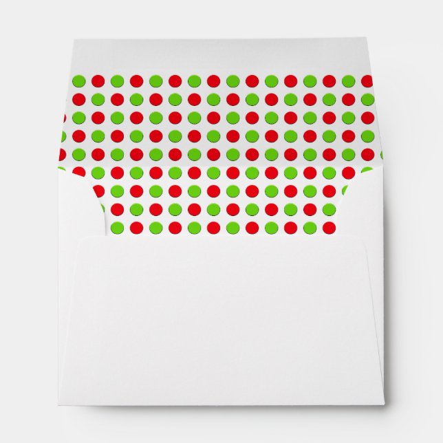 Cute Colorful Polka Dots Christmas Envelope (Back (Bottom))