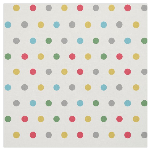 Cute colorful polka dots pattern fabric (Swatch)