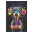 Cute Colorful Pop Art Dachshund Dog AX4 Decoupage