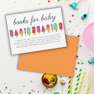 Cute Colorful Popsicle Books For Baby Enclosure Card