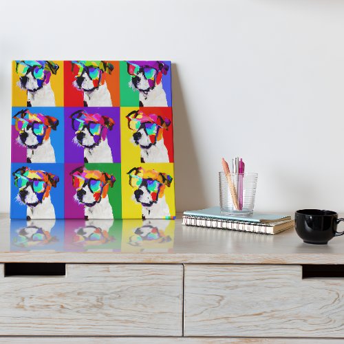 Cute Colorful Portrait of JRT in pop art style Poster