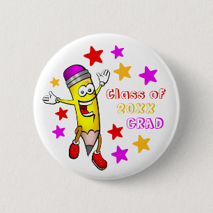 Cute Colorful Preschool / Kindergarten Graduation Button