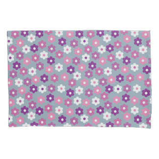 Cute Colorful Purple/Pink/White Floral Pattern Pillow Case