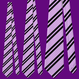 Cute Colorful Purple Stripes Pattern          Neck Tie