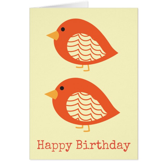 Cute colorful quirky birds (Front)