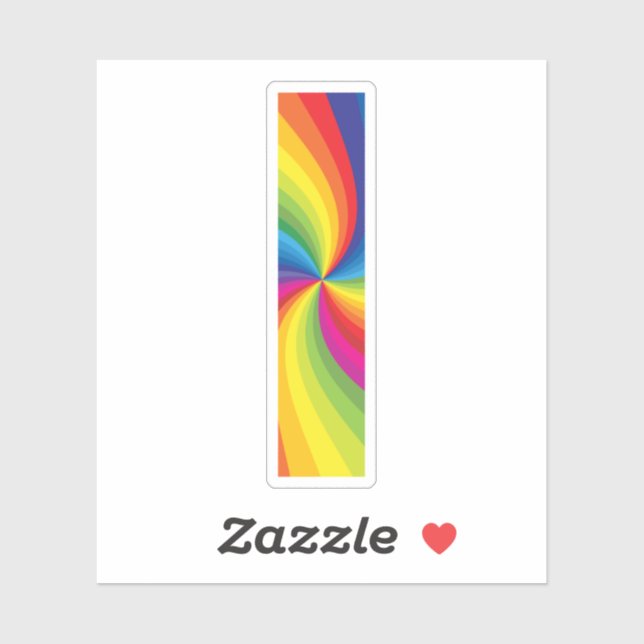 Cute Colorful Rainbow Alphabet I Sticker (Sheet)