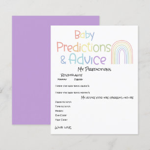 Cute Colorful Rainbow Baby Shower Game Flyer